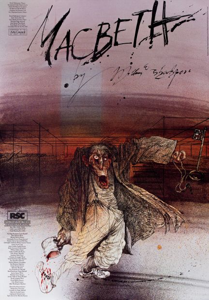 Royal Shakespeare Company, Royal Shakespeare Theatre, Barbican Theatre, 1982. Designer: CS&S Design Partnership; Illustrator: Ralph Steadman