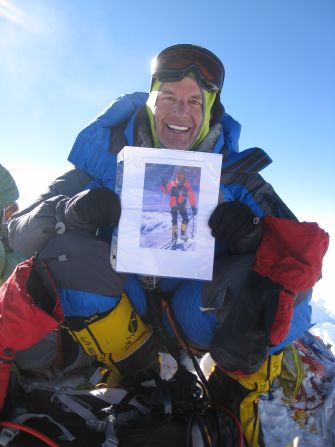 Frey got the idea from his climbing partner, Steve Gasser, who joined him up Denali but passed away soon after. Now, Frey carries a picture of his friend on all his adventures.