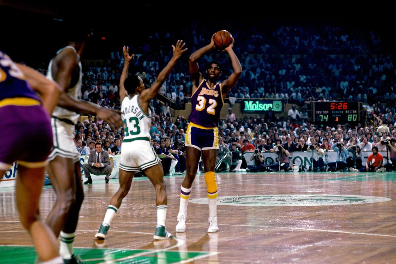 <strong>Most assists in an NBA Finals game:</strong> The Lakers' Magic Johnson had 21 assists in Game 3 of the 1984 NBA Finals. Boston won the Finals that year, but Johnson and the Lakers got their revenge one year later.