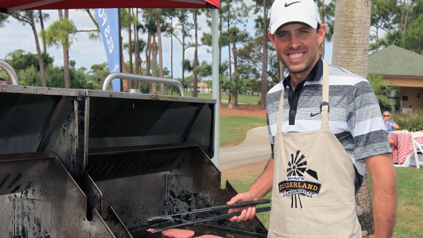 2011 Masters champion Charl Schwartzel served up a traditional South African 'Braai' or barbeque for the past champions at Augusta.