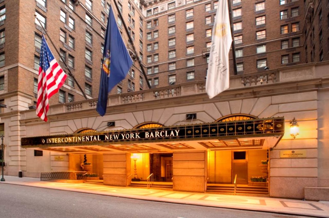 Tracks to Grand Central Station are located under the InterContinental New York Barclay. The hotel was built on "air rights" offered by the New York Central Realty and Terminal Corporation.