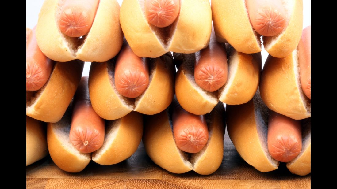 What's a summer cookout without a hot dog? Each dog and bun has about 350 calories, which you could work off with about an hour of Pilates.