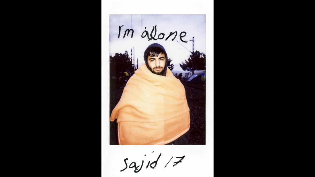 Sajid, 17, wrote, "I'm alone."