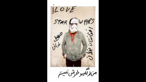 "I love Star Wars," wrote Soheil Khan, who is from Baghdad, Afghanistan. The translation of the rest, as he explained to Schmitz, was "I'm empty inside."