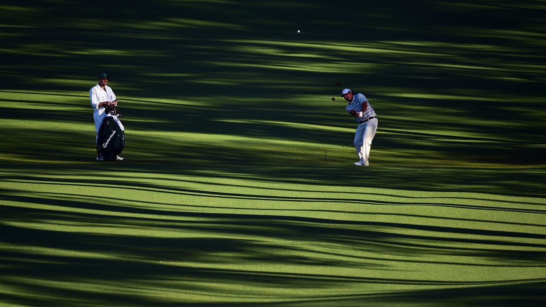 Steven Bowditch plays his second shot on hole No. 2 on Thursday.