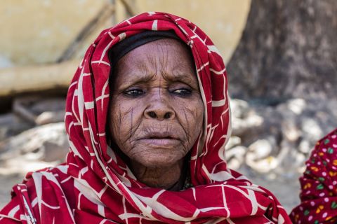 "Boko Haram attacked our village, Malari in Konduga Local Government, and killed my son. So my friend and I found a car and came to Maiduguri. We live with my other son, but he can't feed us all the time, so we beg on the street."