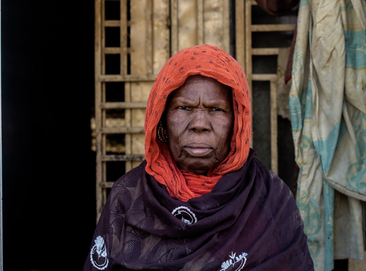 "Myself, my sons, their wives, and their children ran to Maiduguri. It's 16 of us in four rooms. We've left everything behind. We don't have money anymore. Not even food. I want my sons to find jobs so the family can survive."