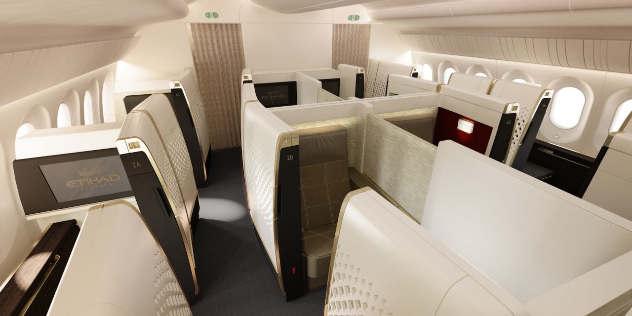 The Cabin Concepts award went to Etihad Airways. "Ingenious use of space gives the company's Boeing 787 First Suite the same comfort as the Airbus A380," said the judges. 