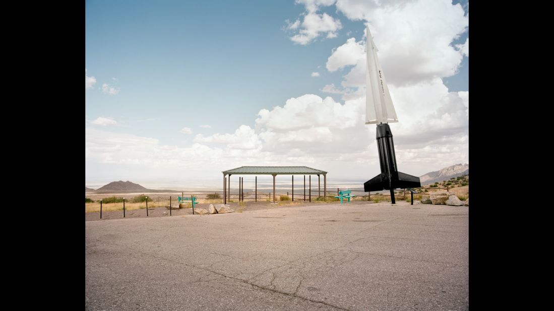 Many rest stops reflect the local culture or attractions. This stop, off Route 70 in Organ, New Mexico, is near NASA's White Sands Test Facility.  