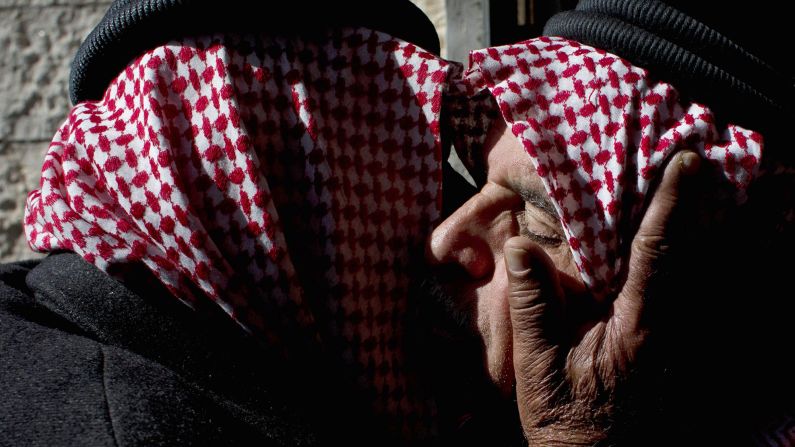 Safi al-Kasasbeh, right, receives condolences from tribal leaders at his home village near Karak, Jordan, on February 4, 2015. Al-Kasasbeh's son, <a href="index.php?page=&url=http%3A%2F%2Fwww.cnn.com%2F2015%2F02%2F03%2Fworld%2Fgallery%2Fjordanian-pilot-reaction%2Findex.html" target="_blank">Jordanian pilot Moath al-Kasasbeh,</a> was burned alive in a video that was released by ISIS militants. Jordan is one of a handful of Middle Eastern nations taking part in the U.S.-led military coalition against ISIS.