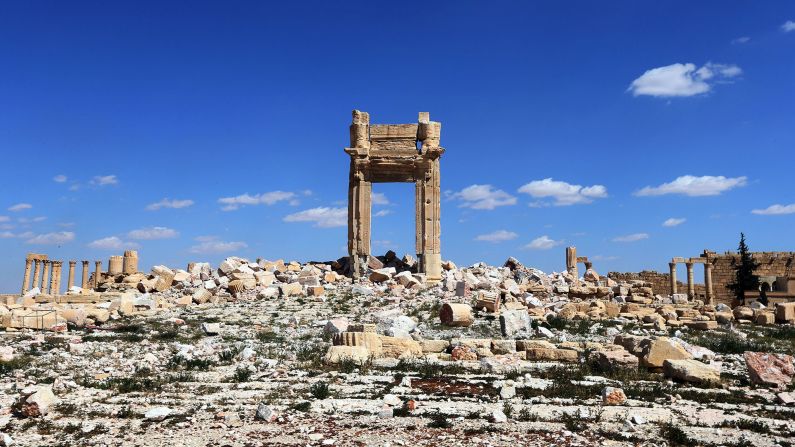 In May 2015, ISIS took control of Palmyra, Syria, and <a href="index.php?page=&url=http%3A%2F%2Fwww.cnn.com%2F2015%2F05%2F15%2Fmiddleeast%2Fgallery%2Fpalmyra-ruins-syria%2Findex.html" target="_blank">began to destroy ancient ruins and artifacts.</a> The Temple of Bel is seen here after Syrian forces reclaimed the city in March 2016. ISIS has also <a href="index.php?page=&url=http%3A%2F%2Fwww.cnn.com%2F2015%2F03%2F09%2Fworld%2Firaq-isis-heritage%2F" target="_blank">destroyed other cultural sites</a> in Syria and Iraq.