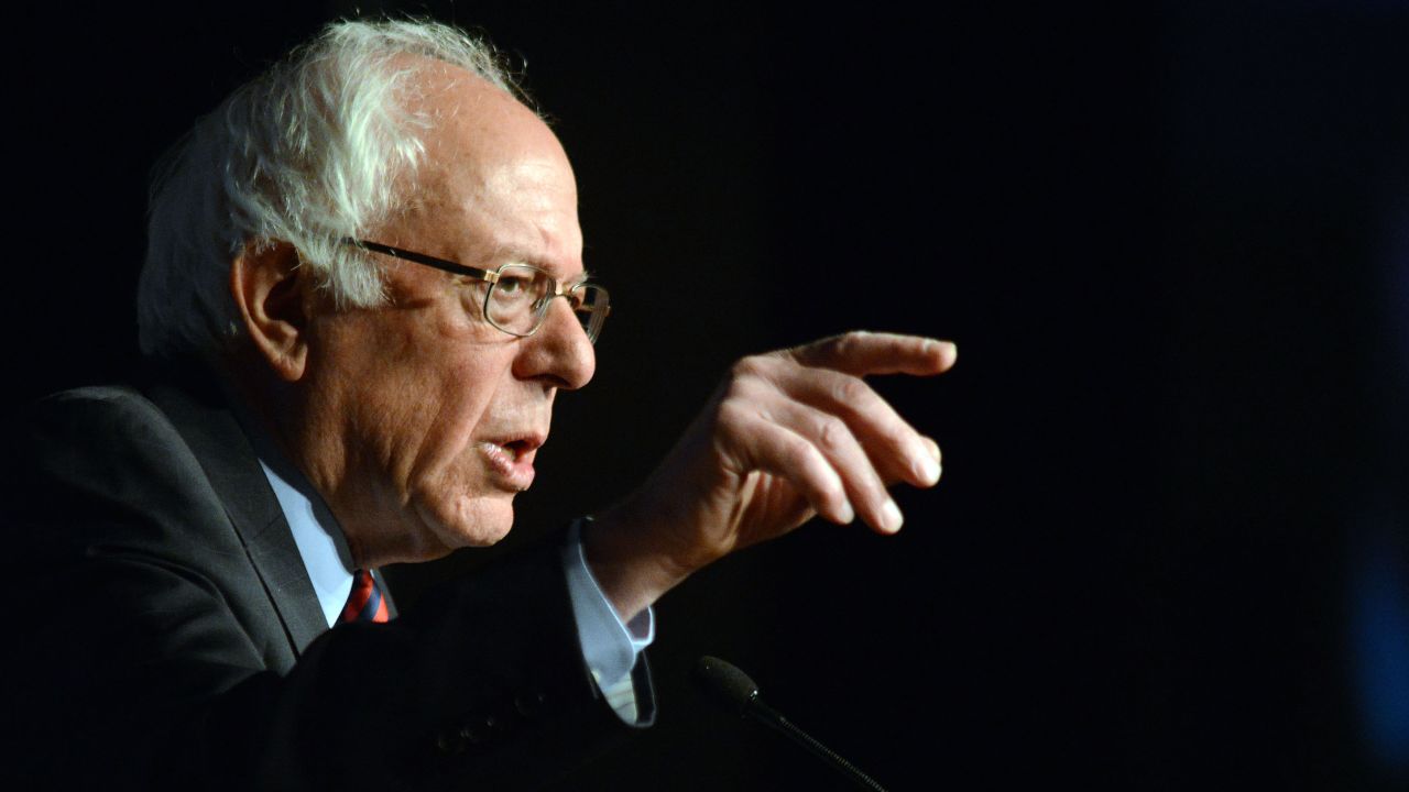 Democratic presidential candidate Sen. Bernie Sanders (D-VT) speaks during the AFL-CIO Convention at the Downtown Sheraton Philadelphia on April 7, 2016 in Philadelphia, Pennsylvania. 