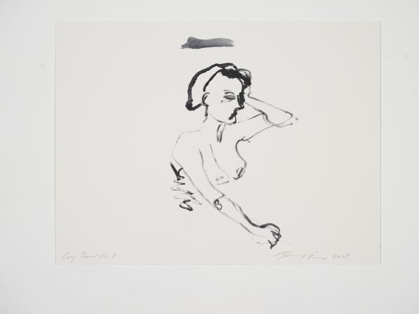 Tracey Emin, <em>Cry Beautiful</em>, 2015, Gouache on paper, 12 x 16 in. (30.5 x 40.6 cm), Courtesy of Lehmann Maupin and White Cube  