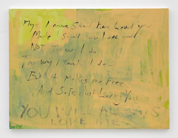 Tracey Emin, <em>Another love story, </em>2011 - 2015, acrylic on canvas, 23.82 x 31.5 inches (canvas 60.5 x 80 cm, courtesy of Lehmann Maupin and White Cube<br />