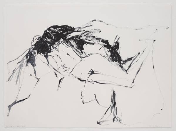 Tracey Emin, <em>I can feel you everywhere, </em>2015, acrylic on paper, 39.96 x 53.94 inches (paper), 101.5 x 137 cm, courtesy of Lehmann Maupin and White Cube <br />