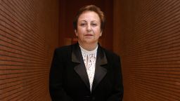 Iranian Nobel Peace laureate Shirin Ebadi poses on December 12, 2014 during the 14th World Summit of Nobel Peace Laureates in Rome. Each year since 1999, the Summit is attended by Nobel Peace Prize Laureates and prominent global figures, who are active in the social, scientific, political and cultural areas.    AFP PHOTO / TIZIANA FABI        (Photo credit should read TIZIANA FABI/AFP/Getty Images)