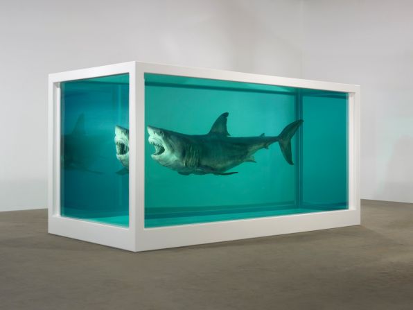 Damien Hirst, <em>The Immortal</em>, 1997 - 2005, Shark, steel, glass, silicone and formaldehyde solution 102.75 x 202.5 x 96 in (2610 x 5142 x 2438 mm)