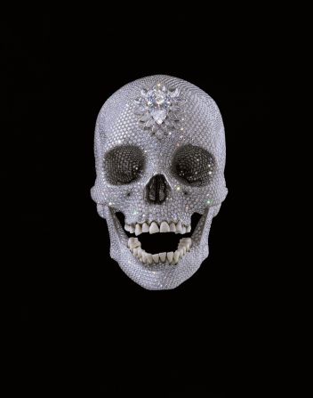 Damien Hirst, For the Love of God, 2007, Platinum, diamonds and human teeth, 6.75 x 5 x 7.5 in (171 x 127 x 190 mm)