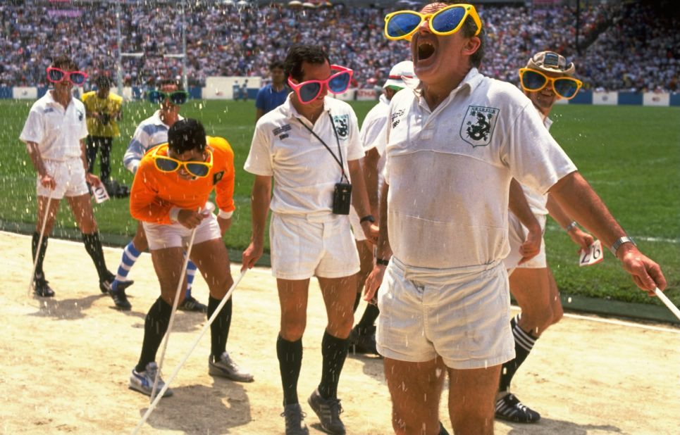 Dating back over 40 years ago, it is one of the most iconic events on the rugby calendar, with everyone -- even the referees (pictured) -- willing to embrace the tournament's festive spirit.