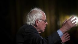 Bernie Sanders (D-VT) attends a campaign rally at the United Palace on April 9, 2016 in the Brooklyn borough of New York City. 