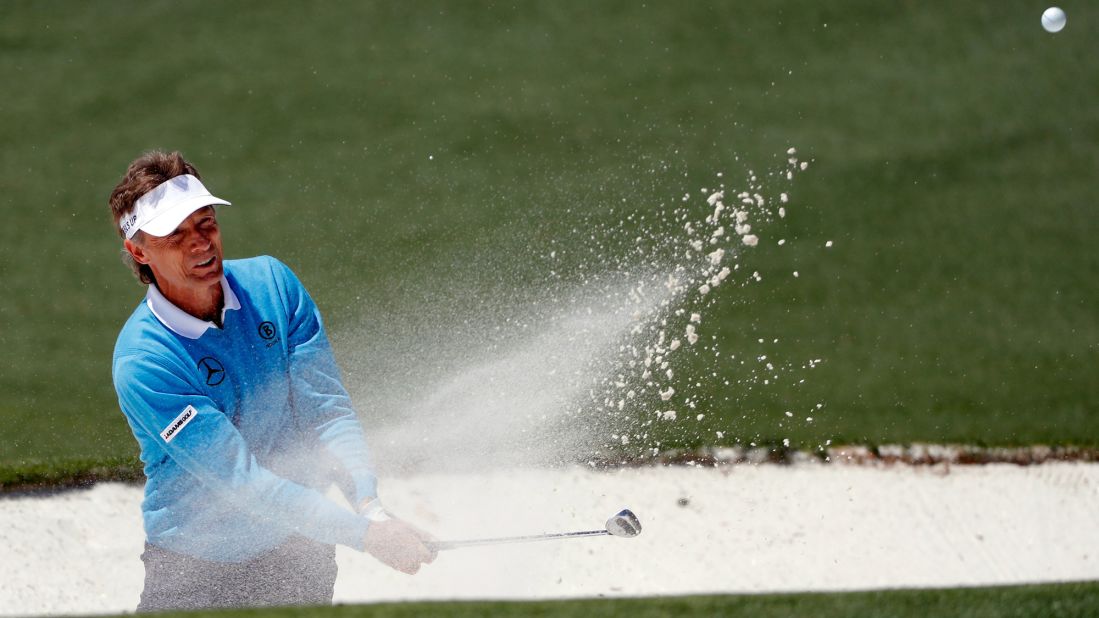 Bernhard Langer, a two-time Masters champion, was one of only five players who shot a round under par on Saturday. The 58-year-old turned back the clock with a 2-under 70, and he was two strokes off the lead at the end of the day.