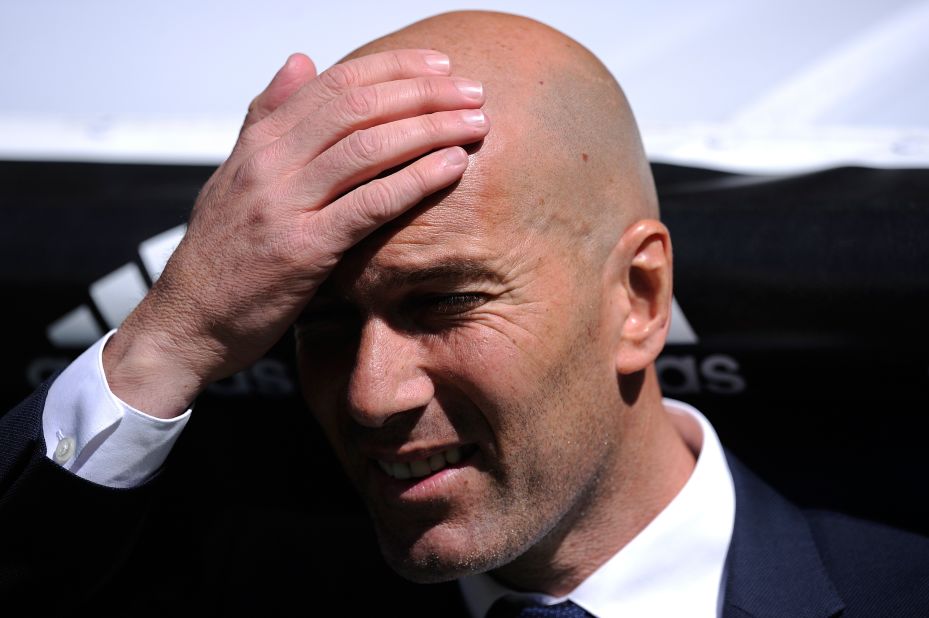 Real Madrid manager Zinedine Zidane looks on as his team followed up last weekend's victory over arch rival Barcelona.