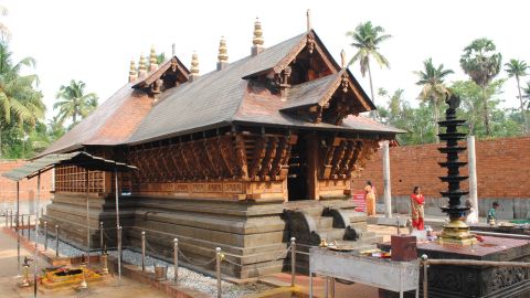 The Puttingal temple before the fire. 