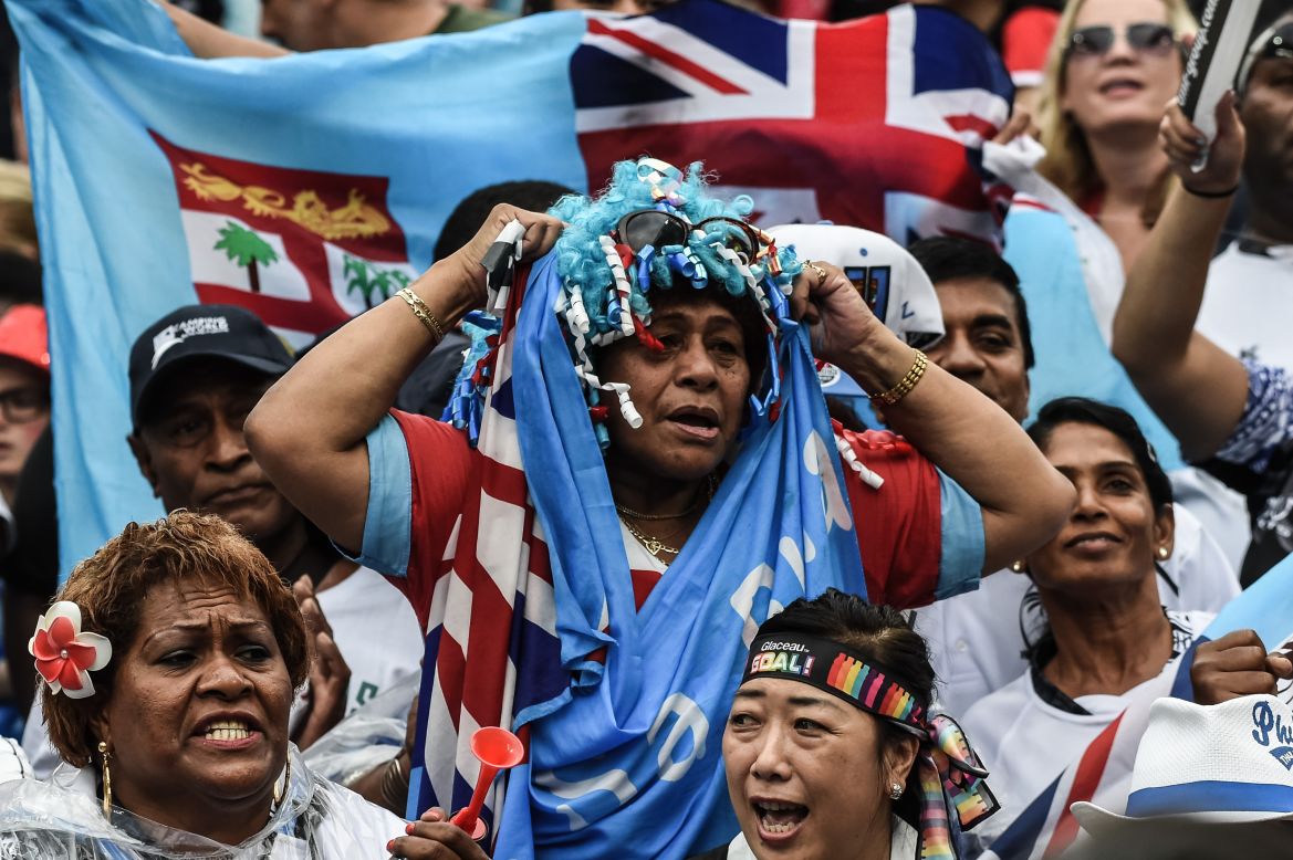 Fiji fans look anxious but had not need to worry after their team breezed past the opposition.