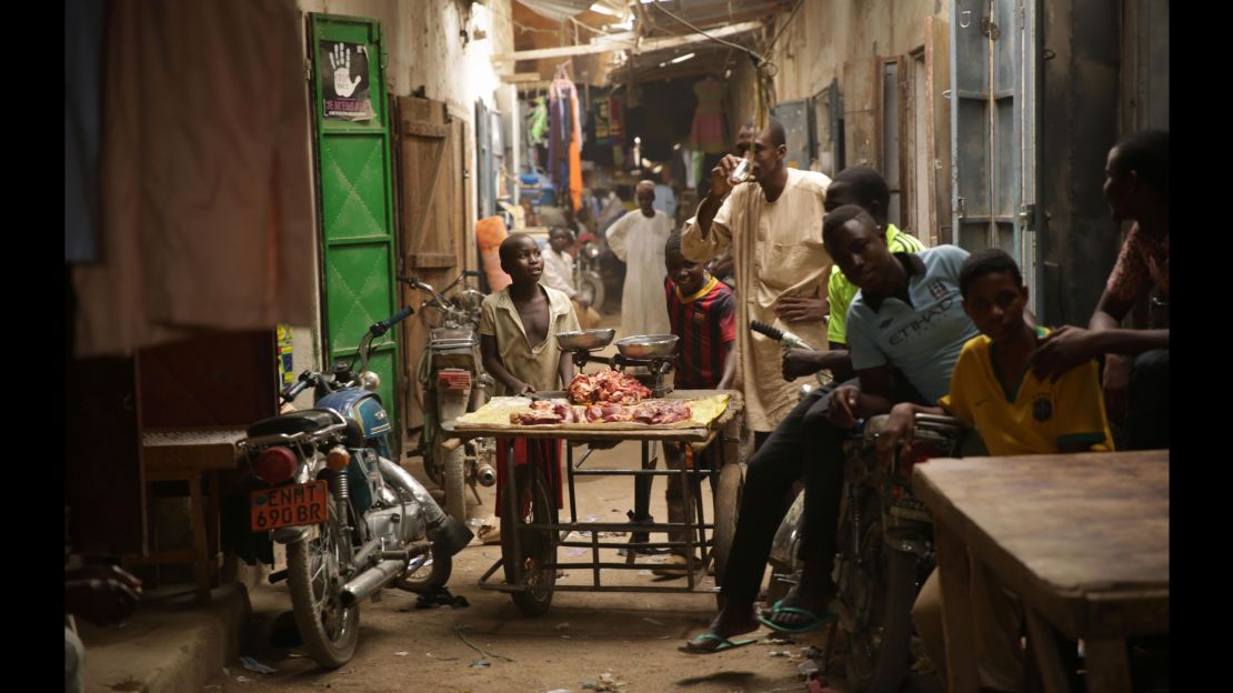 The market in Maroua, Cameroon was bombed in July. "Since that day, when I see a young lady or girl who I don't know, I am afraid," says one vender.