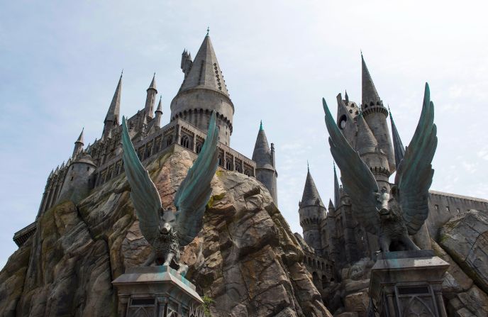 Wizarding World has two roller coasters  -- the outdoor "Flight of the Hippogriff" and the 3-D-based "Harry Potter and the Forbidden Journey" ride, located inside Hogwarts castle.