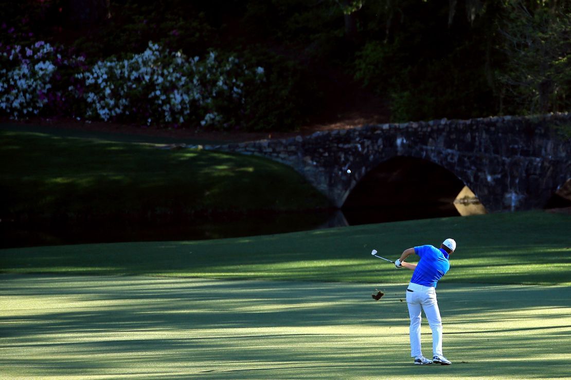 Spieth dunked two shots into the water on the short 12th en route to a quadruple bogey.