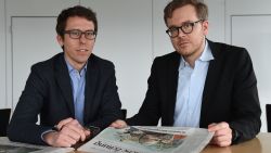 German journalists Bastian Obermayer (R) and Frederik Obermaier (L) co-authors of the socalled "Panama Papers" investigation pose on April 7, 2016 in Munich, southern Germany, at the office of the German daily "Sueddeutsche Zeitung".
The Panama Papers are a massive leak of 11.5 million documents allegedly exposing the secret offshore dealings of aides to Russian president Vladimir Putin, world leaders and celebrities including Barcelona striker Lionel Messi. The vast stash of records was obtained from an anonymous source by German daily Sueddeutsche Zeitung and shared with media worldwide by the International Consortium of Investigative Journalists (ICIJ).
 / AFP / CHRISTOF STACHE        (Photo credit should read CHRISTOF STACHE/AFP/Getty Images)