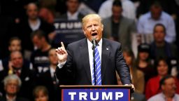 ALBANY, NEW YORK - APRIL 11: Republican presidential candidate Donald Trump speaks at a campaign rally on April 11, 2016 in Albany, New York. The New York Democratic primary is scheduled for April 19th. (Photo by Eduardo Munoz Alvarez/Getty Images)