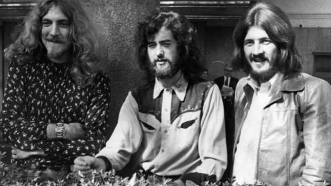 Led Zeppelin's Robert Plant, Jimmy Page and drummer John Bonham in 1970.