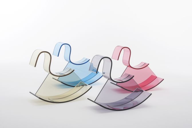 With an all-acrylic modern take on the classic children's rocking horse, Nendo's <a href="https://www.trupilariante.com/2015/06/30/design/oki-sato-nendo-design/">Oki Sato</a> doesn't disappoint. This gorgeous piece of furniture is pretty enough to display openly in your home -- even if you don't have kids!