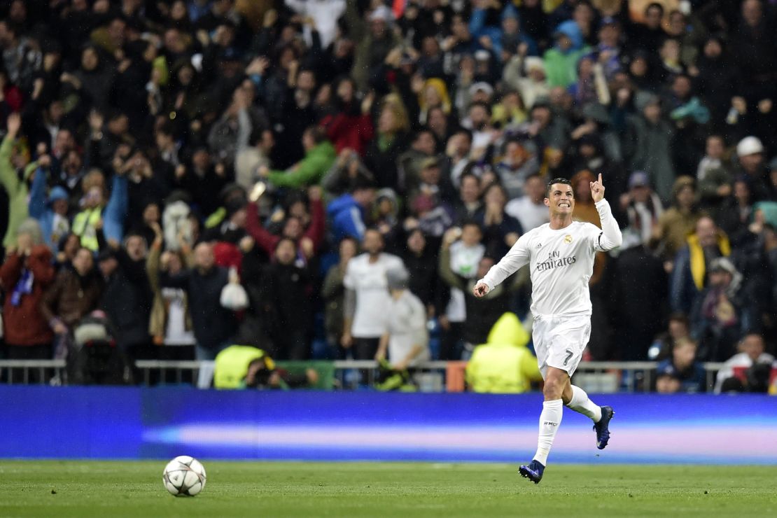 Cristiano Ronaldo scored his third Champions League hat-trick this season.