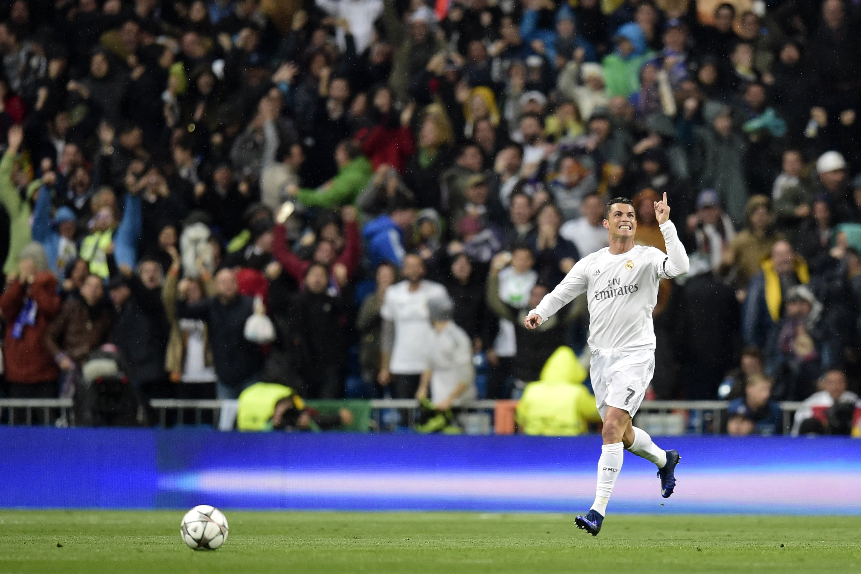 HALA MADRID! — Cristiano Ronaldo celebrating his goal against