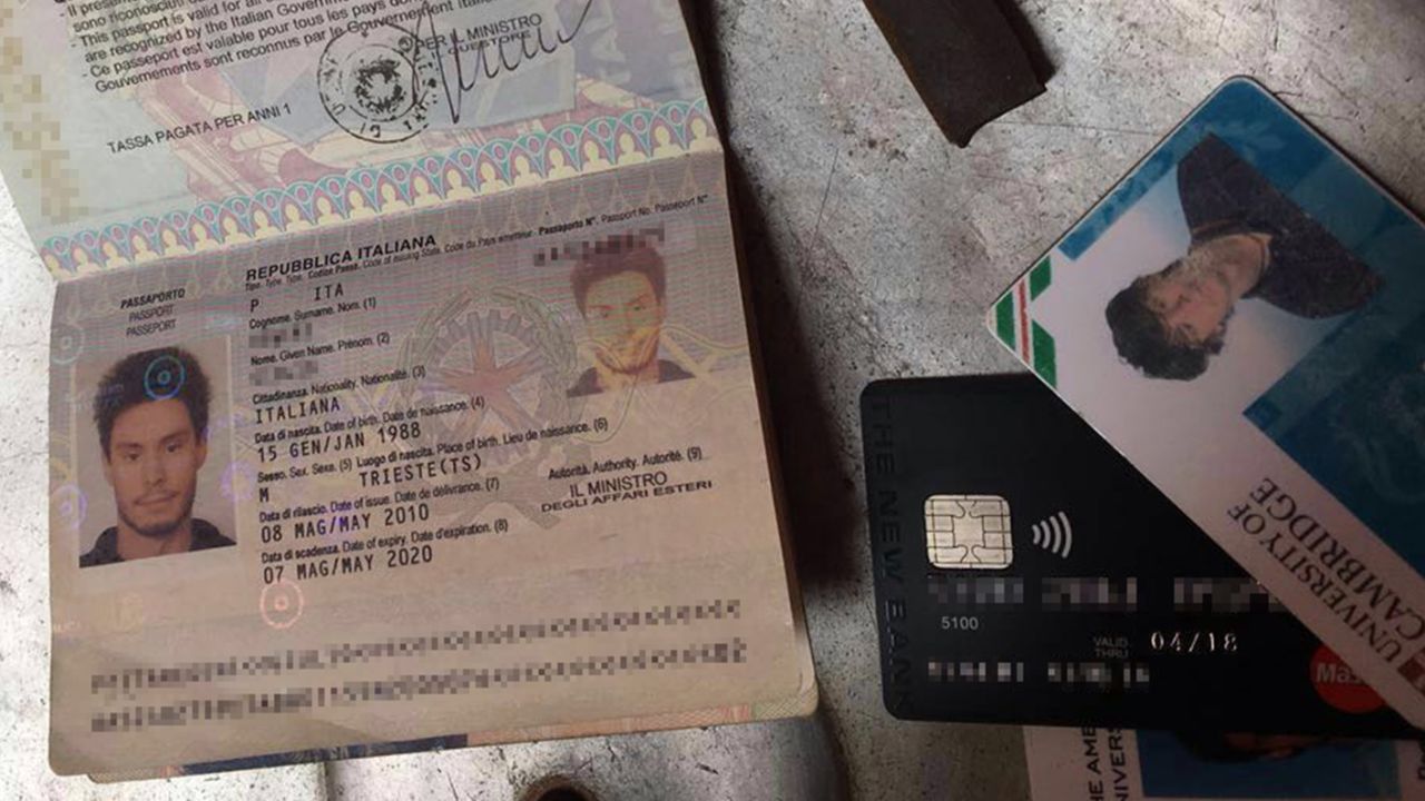Police said they found Giulio Regeni's passport at the home of Rasha Tarek's aunt.