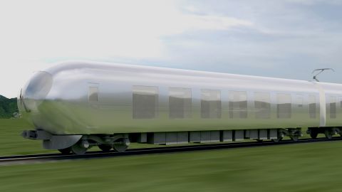 Architect Kazuyo Sejima has designed a reflective train to "coexist" with changing surroundings.