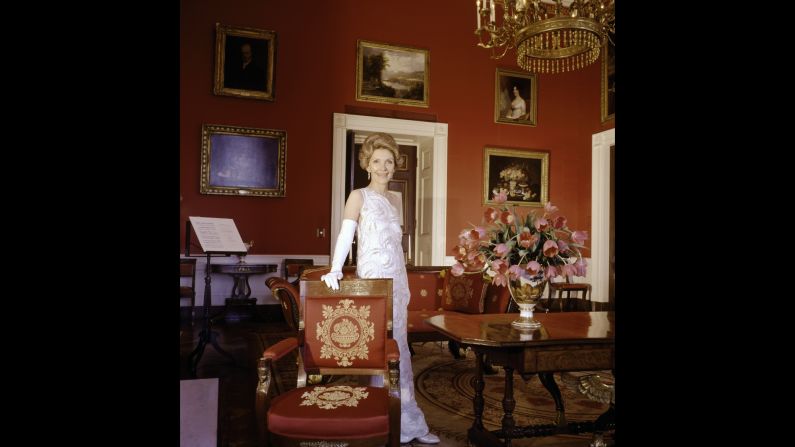 First lady Nancy Reagan poses in the White House's Red Room in 1981. "In 1945, Horst P. Horst photographed Harry S. Truman and struck up a friendship which was to give him unprecedented access to the White House," Ahern said. Horst photographed every first lady in the postwar period.