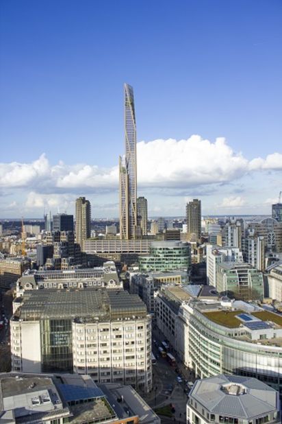 This 300-meter-tall wooden skyscraper is proposed by PLP architecture and Cambridge University's Department of Architecture. If built, the tower would feature up to 1,000 new homes.