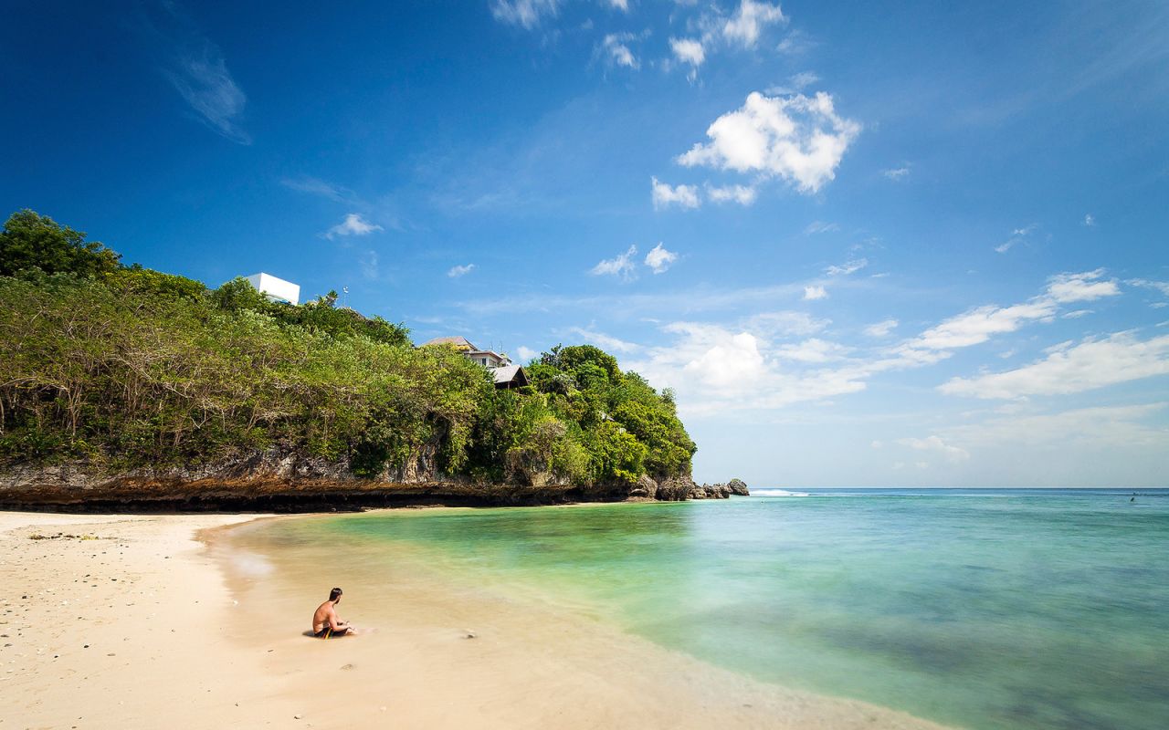 <strong>Padang Padang Beach:</strong> "Eat, Pray, Love" fans may recognize this beach as the place where Julia Roberts' character meets her love interest. The water is safe to swim and the surf is some of the most exciting in all of Indonesia.