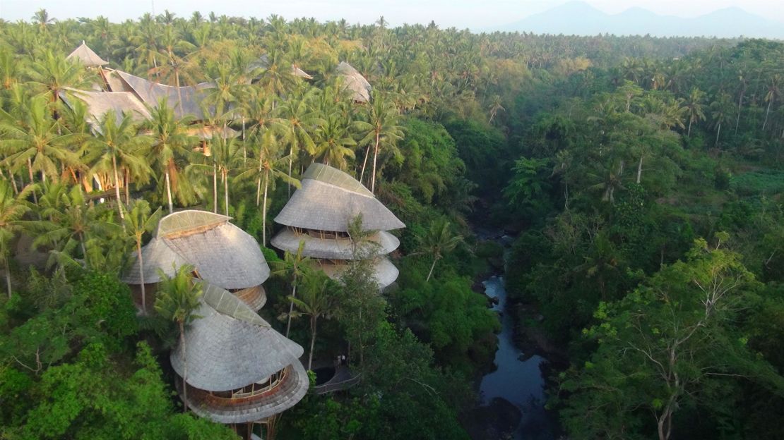 In Bali, the 18-home Green Village is constructed almost entirely of bamboo. 
