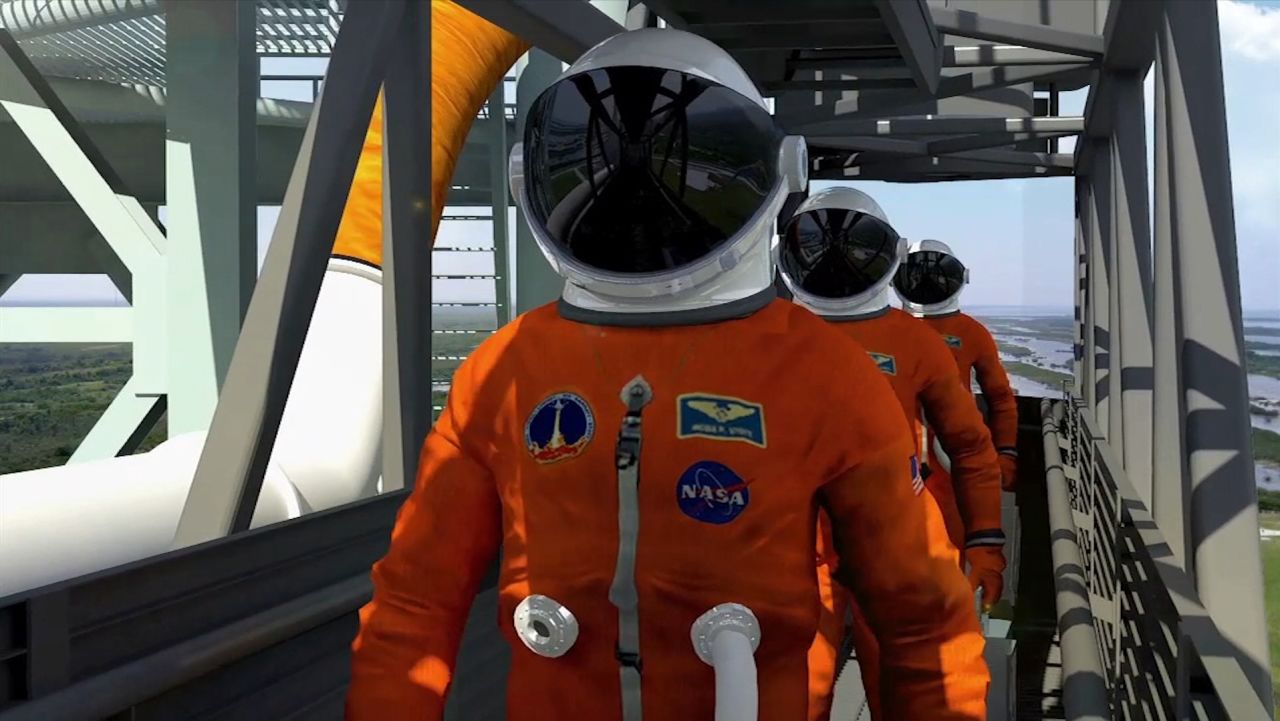 way up there NASA SLS spacesuits