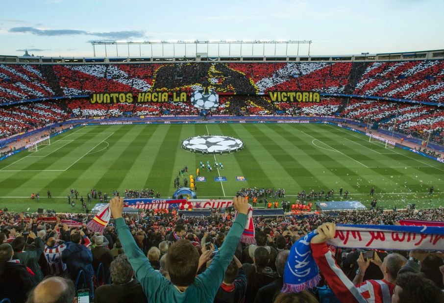 Atletico Madrid welcomed Barcelona to the Vicente Calderon for the second leg of its Champions League quarterfinal tie. Atletico, which was beaten 2-1 in the first leg, was without forward Fernando Torres who was sent off in the first game.<br />