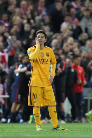 Atletico certainly proved too much for Barcelona. There will be no Messi magic in the Champions League semifinals this year... <a href="index.php?page=&url=https%3A%2F%2Ftwitter.com%2FCNNFC%2Fstatus%2F720912314334068736" target="_blank" target="_blank">Who is your favorite for the Champions League trophy?</a>