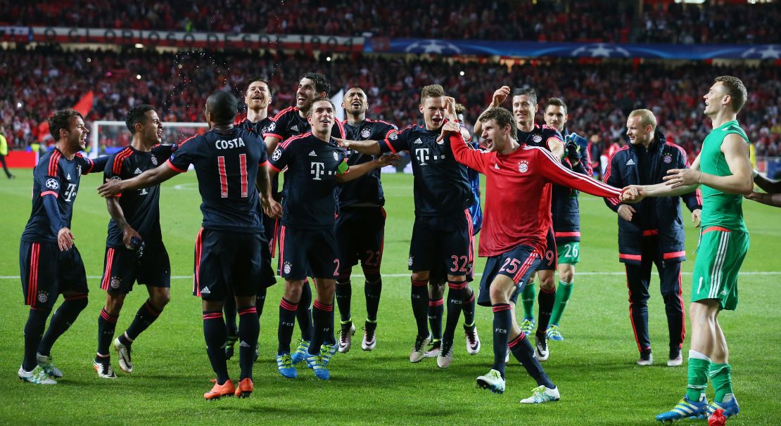 Bayern Munich qualified for its fifth successive semifinal.
