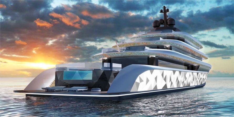 The result of an Oceanco and Van Geest Design cooperation, Moonstone -- named after the gemstone -- is a luxury vessel that literally shines thanks to an array of effects that create a visual extravaganza.