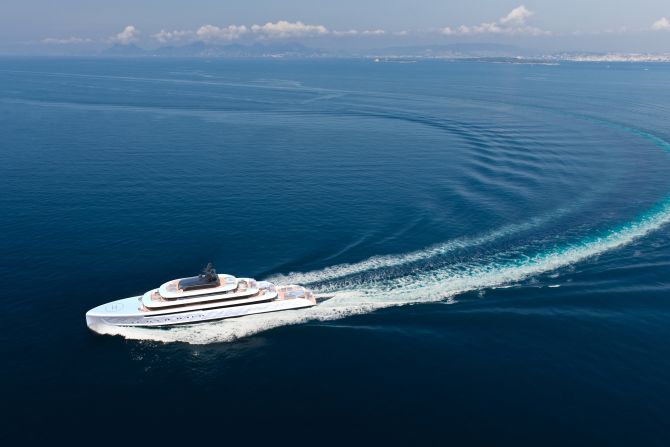 "The inspiration behind Moonstone was basically nature. Yachts and ships rarely look like they belong in their environment; they break the horizon and sometimes even spoil the landscape," Van Geest says. "Our goal was to design something that can belong in, and enhance its surroundings."