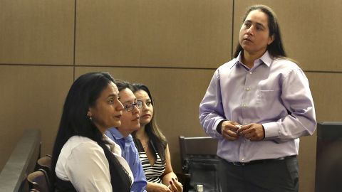 The San Antonio Four appear at a hearing in April 2015.